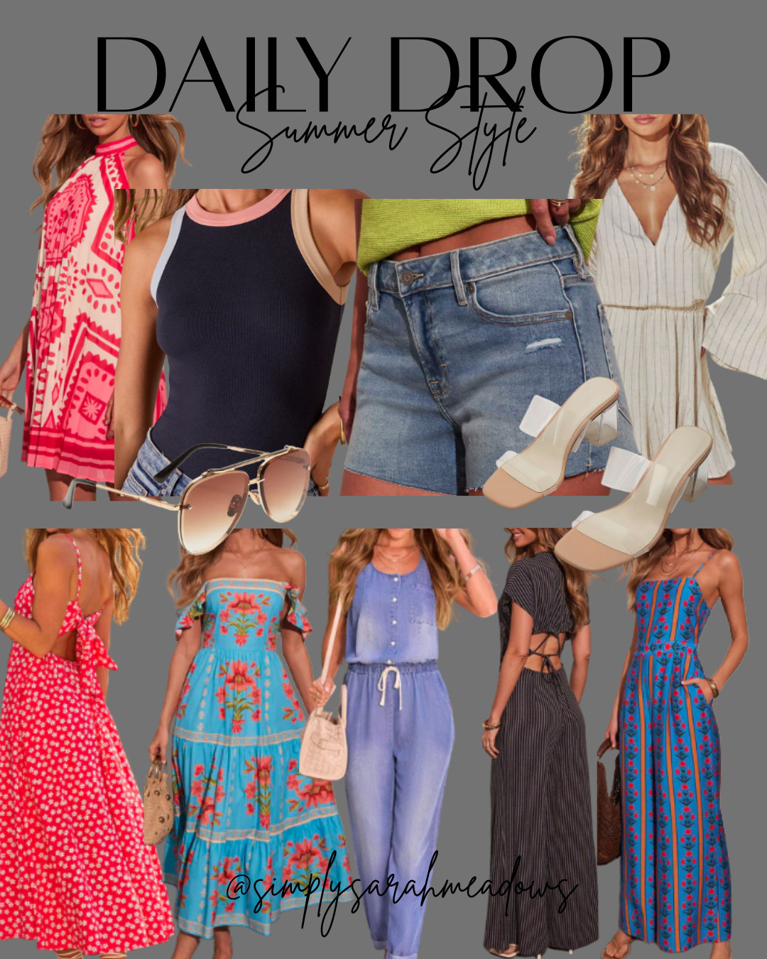 Summer style is officially here, and this Daily Drop is packed with effortless pieces you’ll wear on repeat! From colorful maxi dresses and breezy jumpsuits to flattering denim shorts, elevated basics, and the perfect neutral heels, these finds are easy to mix, match, and style all season long. Whether you’re headed to brunch, vacation, date night, or a summer concert, these pieces have you covered. 🤍✨

Follow me on LTK for more daily outfit finds, sales, and summer fashion inspiration! #LTKSummer #LTKFinds #LTKSaleAlert #MomStyle #AffordableFashion #TrendingNow 

 