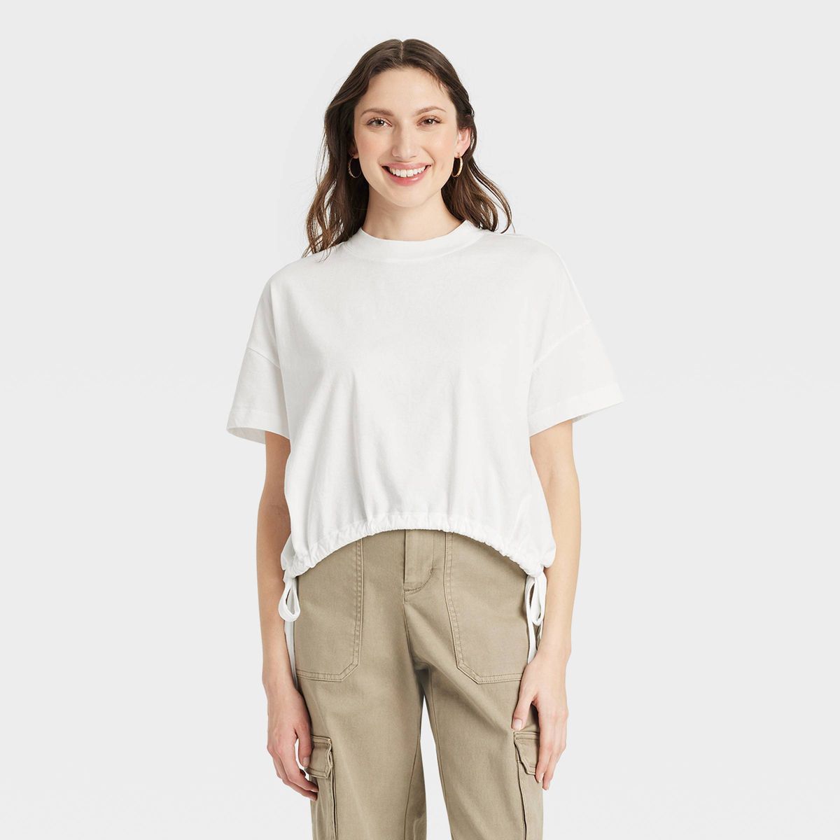 Women's Short Sleeve Side Ruched T-Shirt - Universal Thread™ | Target