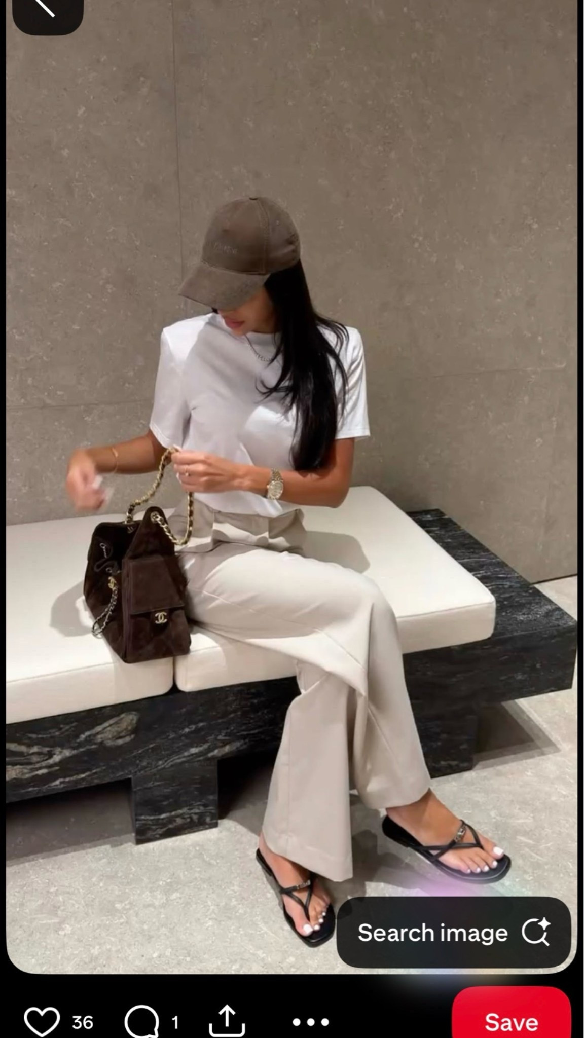 Black shirt
Khaki pants 
Brown Chanel 25

#LTKootd #LTKPetite #LTKBeauty