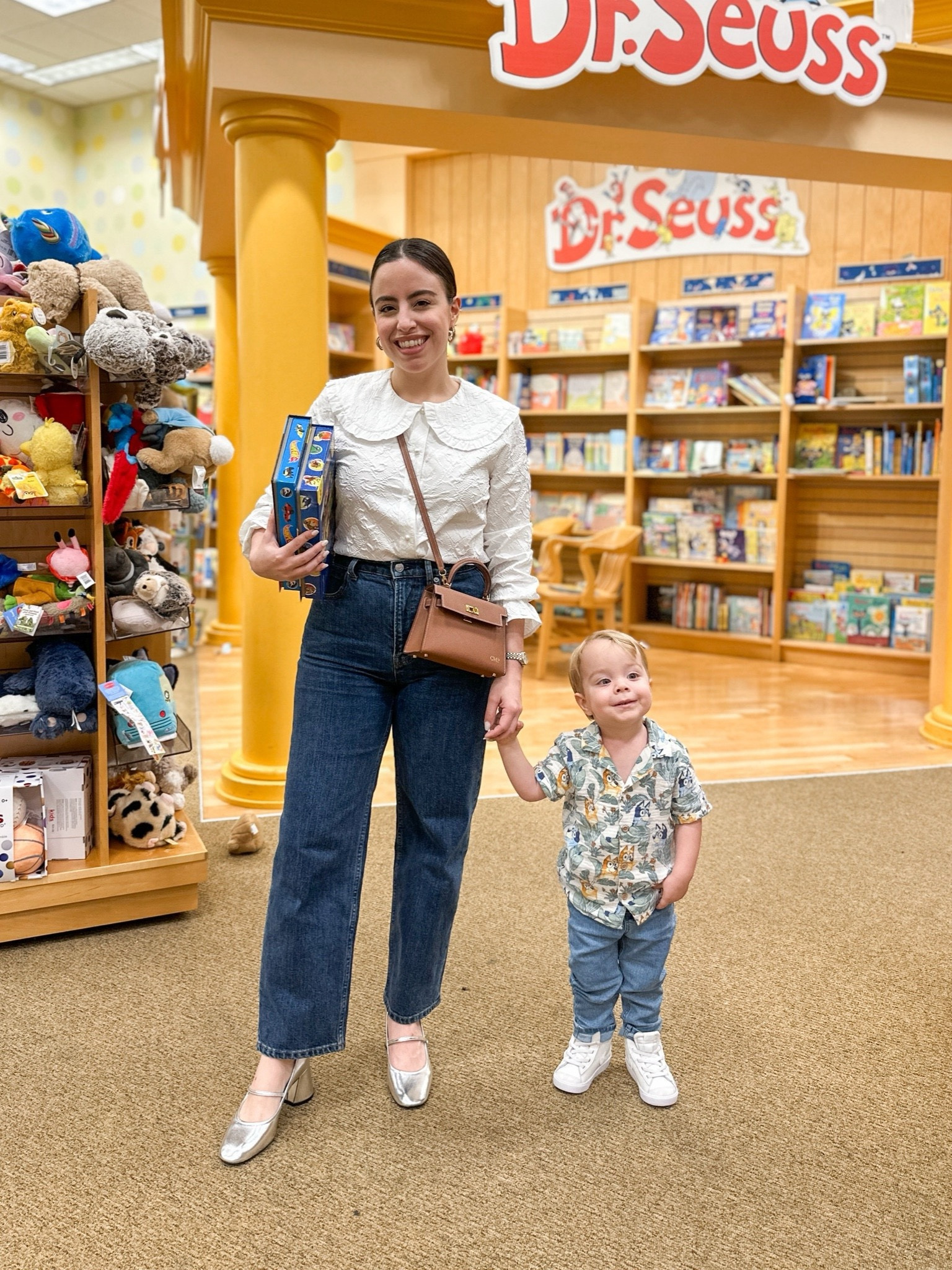 Here's a cute everyday outfit inspo you can copy! My new favorite jeans, cute white top, silver black heel, and the cutest toddler shirt!
#casuallook #petitestyle #outfitinspo #wardroberefresh

#LTKstyletip #LTKbaby #LTKfamily