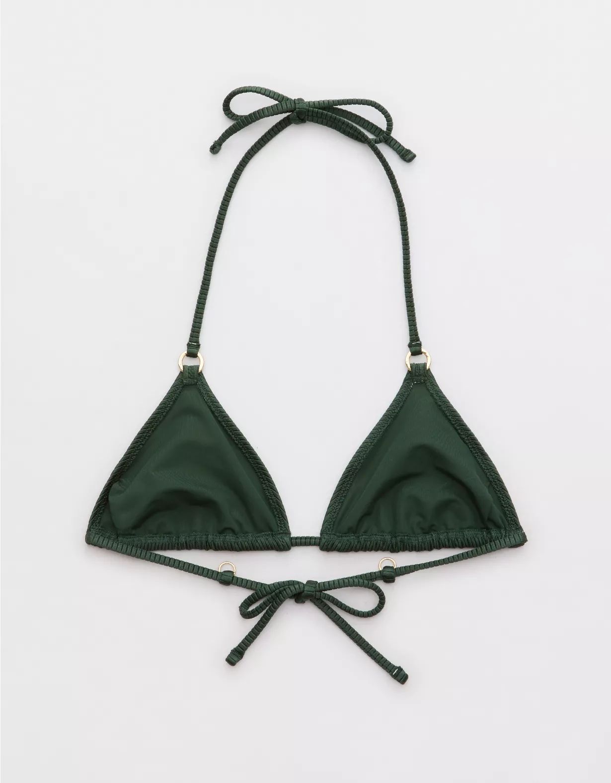 Aerie Shine Rib String Triangle Bikini Top | Aerie