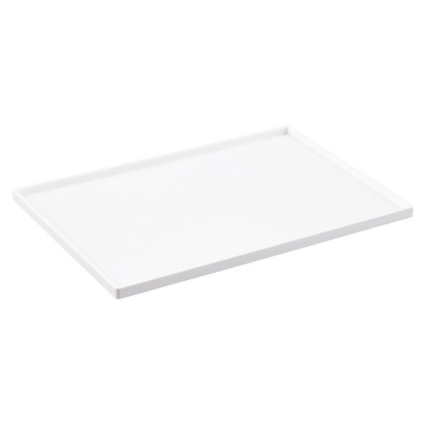 Poppin Medium Accessory Slim Tray/Lid White | The Container Store