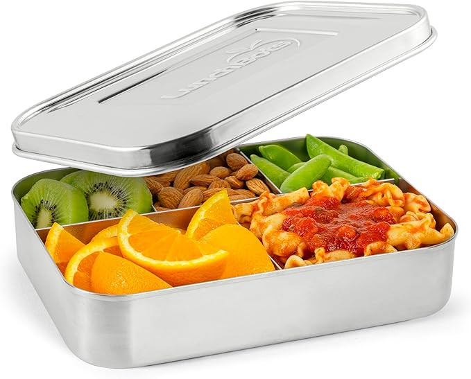 LunchBots Large Cinco Stainless Steel Lunch Container - Five Section Design Holds a Variety of Fo... | Amazon (US)