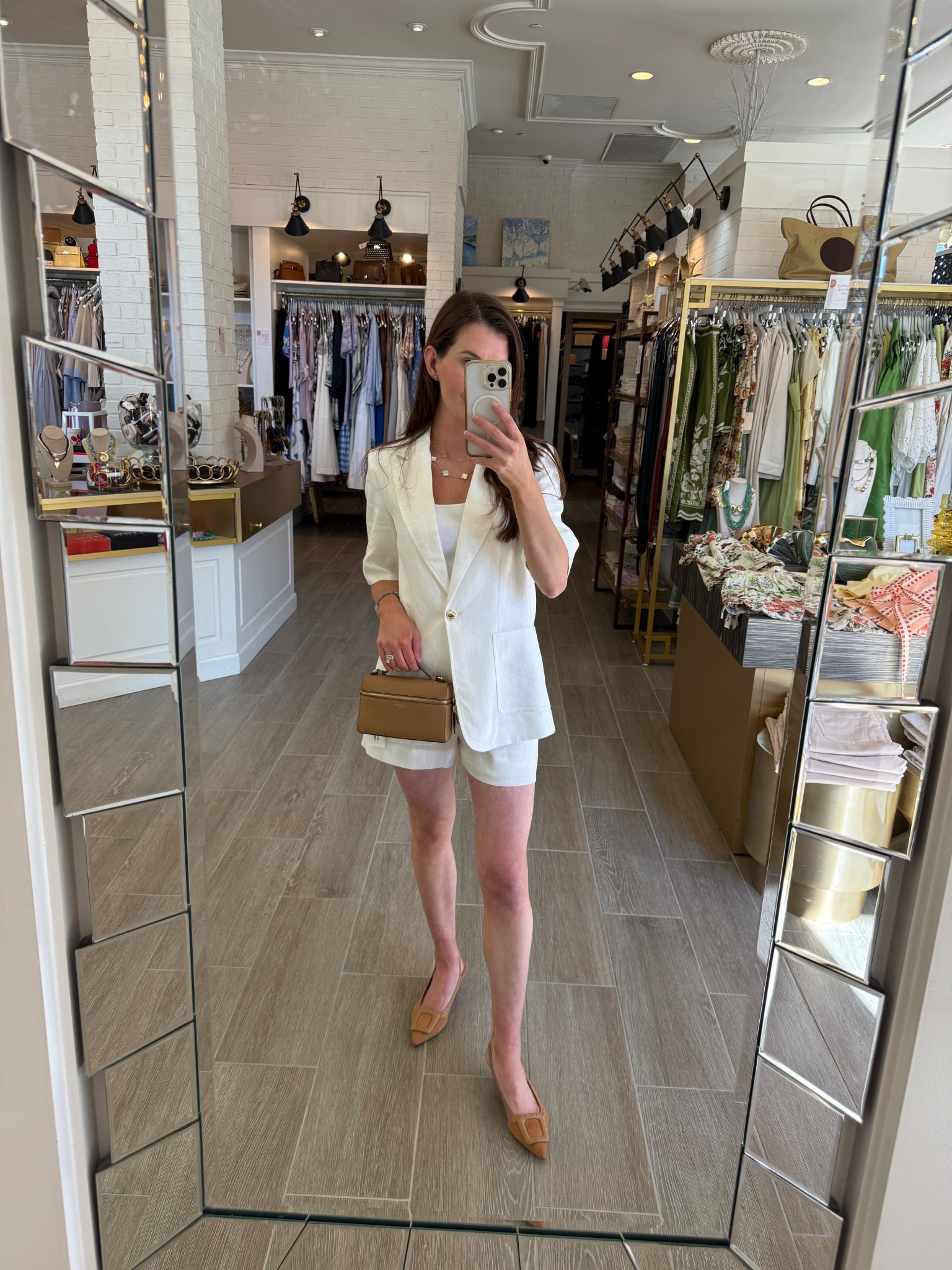 Wearing size XS in top and bottom - need a white tank or shirt underneath the jacket 🤍

#LTKgrwm #LTKootd #LTKmomlife