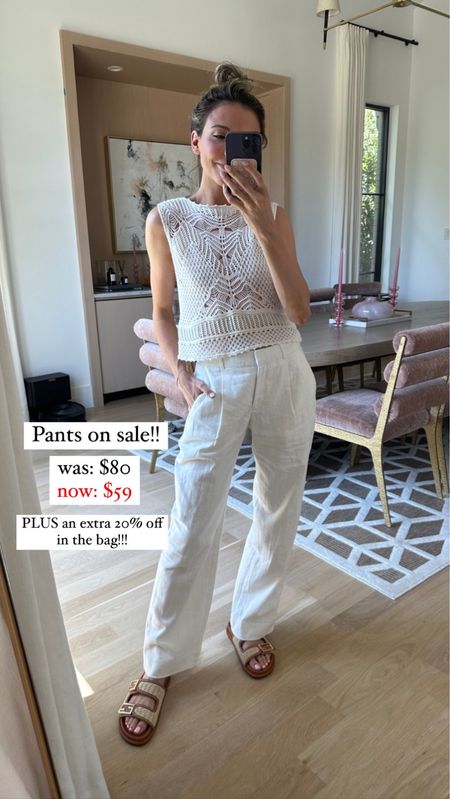 These pants are a top seller and they’re on sale! 😍 linen pants for summer. Runs true to size 🙌🏼

Was: $80
Now: $47 

#LTKtravel #LTKunder100 #LTKsalealert