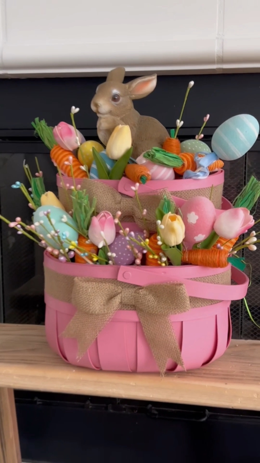 DIY Easter Centerpiece 🐰🎀 she’s so cute! I always love making my own fun decor pieces! 

#LTKmomlife #LTKHome #LTKSeasonal