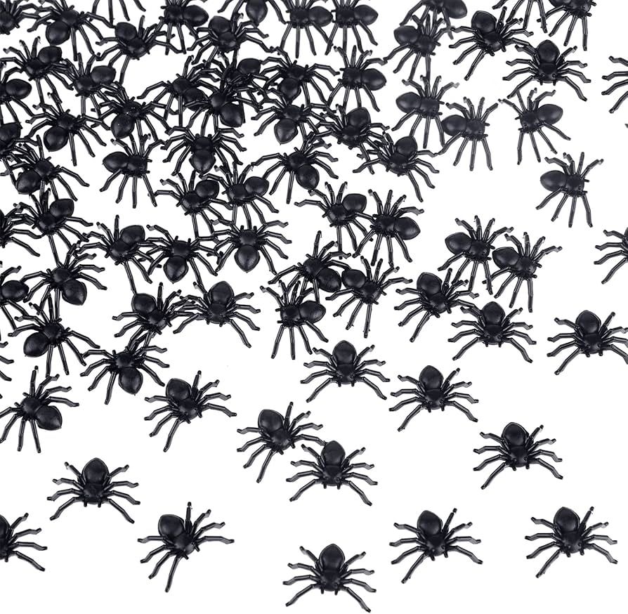 TUPARKA 500pcs Plastic Realistic Spiders Mini Fake Spiders Halloween Party Prank Props for Hallow... | Amazon (US)