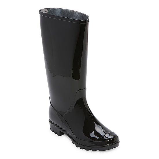 St. John's Bay Womens Winthrop Water Resistant Block Heel Rain Boots | JCPenney