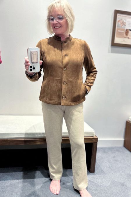 There is so much I love about this faux suede jacket. It has a lovely shape, is super soft and the perfect length for straight or wide leg pants. I paired with their best selling twill straight leg pants.

#Jill #JillFashion #Fashion #FallFashion #FallOutfit #Fashionover50 #Fashionover60 #FauxSuedeJacket #StraightLegPants 

#LTKstyletip #LTKSeasonal #LTKworkwear