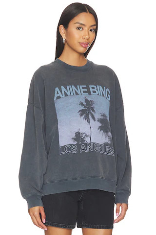 Miles Palms Sweatshirt in Washed Grey | Revolve Clothing (Global)