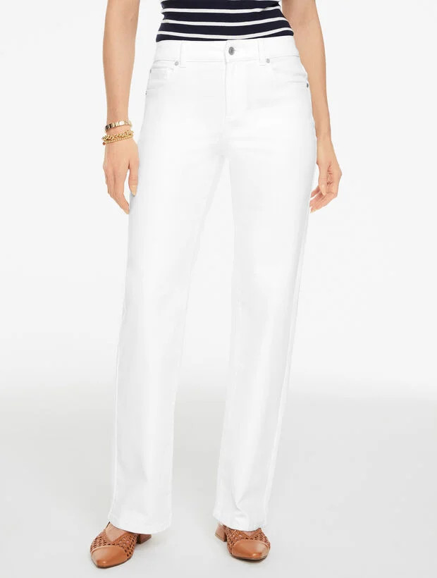 Classic Jean Trousers - White | Talbots
