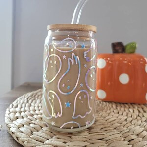 Halloween Iced Coffee Beer Glass  Spooky Season Beer Glass - Etsy | Etsy (US)