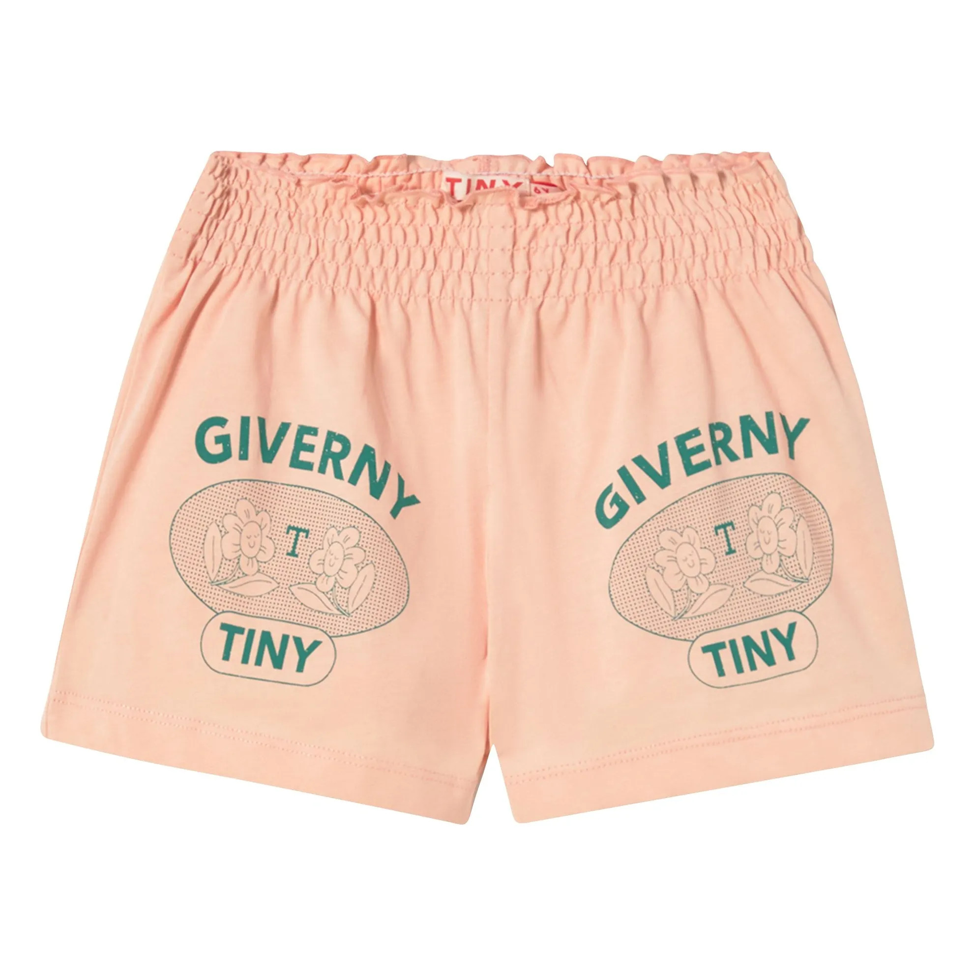 Giverny Organic Cotton Ruffle Shorts | Pale Pink | Smallable
