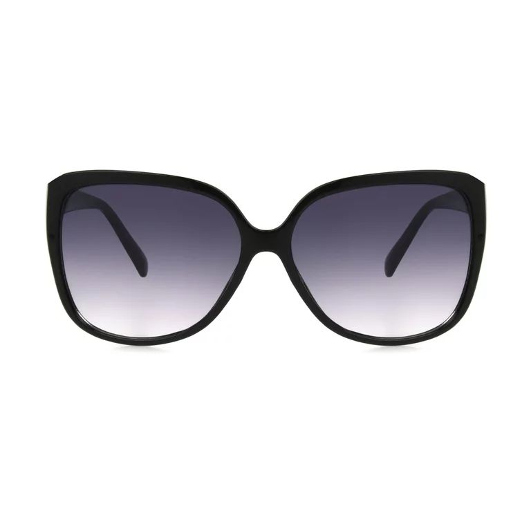 Sunsentials By Foster Grant Women's Butterfly Fashion Sunglasses Black - Walmart.com | Walmart (US)