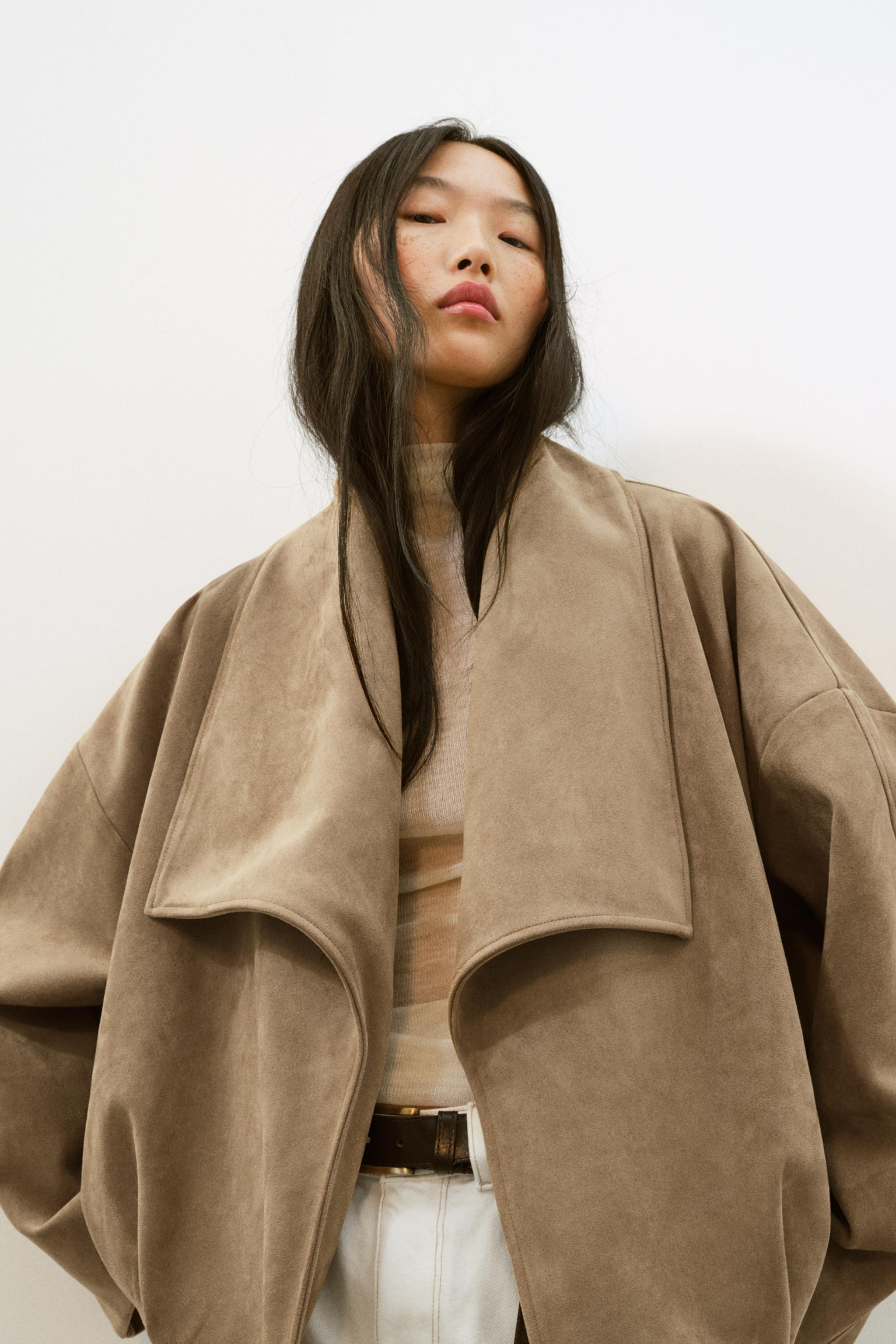 FAUX SUEDE WRAP JACKET | Zara US