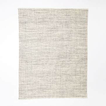 Heathered Basketweave Wool Rug, 8'x10', Steel | West Elm (US)