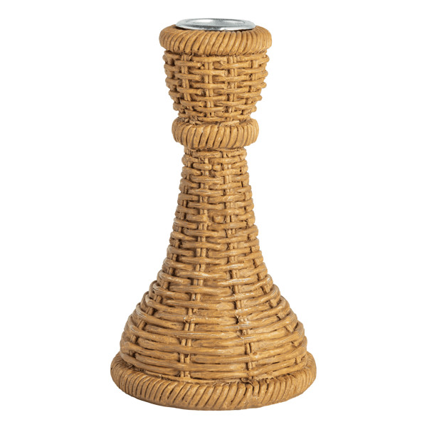 Large Resin Woven Taper Holder | Mud Pie