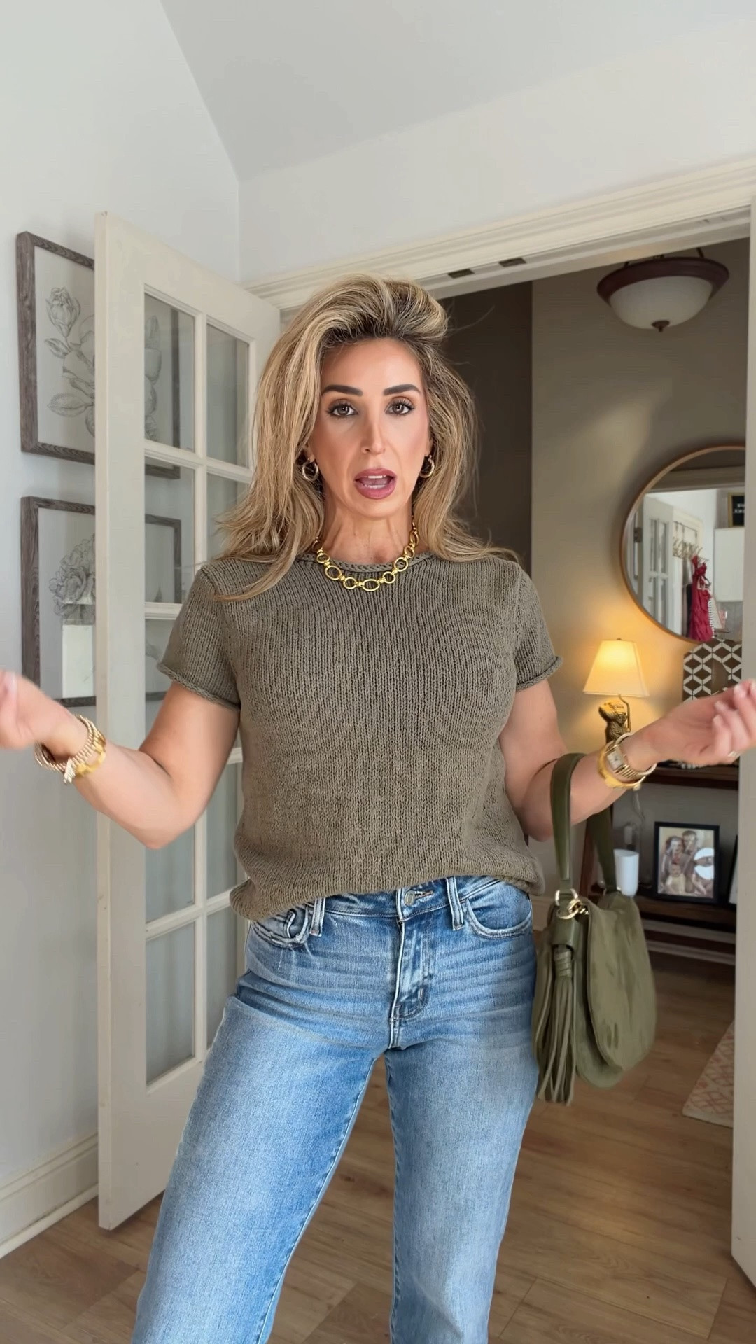 You truly need this under $20 sweater top for now and going into fall. Great quality, easy to layer a jacket on top of and pairs perfectly with all your denim. Comes in a couple other colors. I’m wearing the olive here.

Fall outfits women over 50, straight leg denim, Denim outfits, short sleeve sweater top, casual fall outfits, suede ballet flats, fall shoulder bag

#LTKgrwm #LTKOver40 #LTKootd