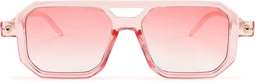 FEISEDY Vintage Square 70s Flat Aviator Sunglasses Women Men Classic Retro Stylish Frame UV400 Su... | Amazon (US)