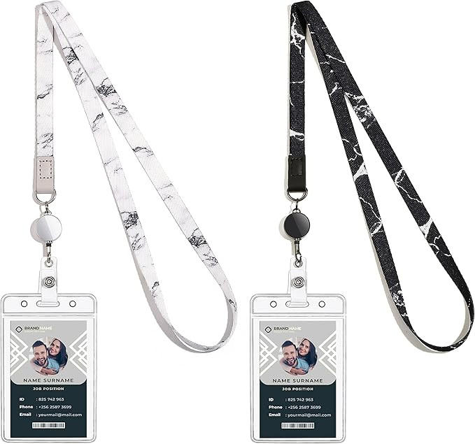 Cute Lanyard id Holder Durable Retractable Lanyards for ID Badges ,Waterproof ID Badge Holder for... | Amazon (US)