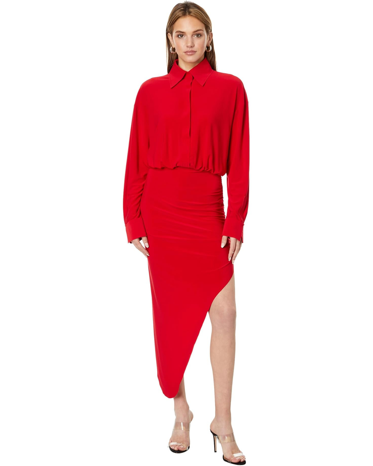 Oversized Boyfriend NK Shirt Side Drape Gown | Zappos