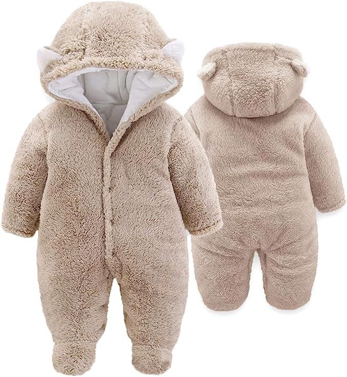 Unisex Baby Clothes Winter Coats Cute Newborn Infant Jumpsuit Snowsuit Bodysuits Registry for Bab... | Amazon (US)