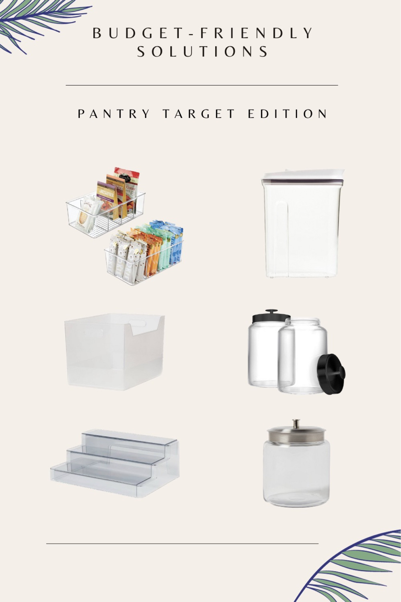 Budget-friendly solutions. Pantry Target edition✨ Plastic 3-Tier Expandable Shelf Clear - Brightroom. XL Multipurpose Storage Bin Clear - Brightroom. mDesign Plastic Kitchen Pantry Food Storage Organizer Bin, 2 Pack. OXO POP 4.5qt Airtight Large Cereal Dispenser. 192oz Glass Jar with Metal Lid - Threshold.

#LTKhome #LTKfamily