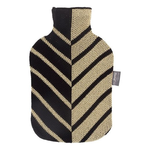 Fashy Wärmflasche »Wärmflasche mit Bezug Strickbezug Gold Schwarz 2L Fashy 67367« | OTTO (DE)