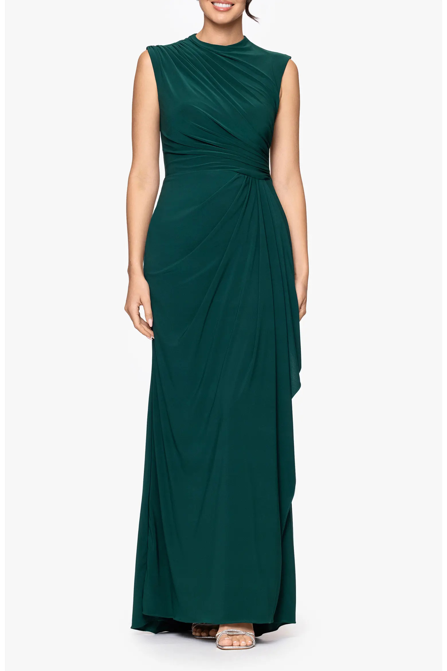 Betsy & Adam Ruched Sleeveless Gown (Women) | Nordstrom | Nordstrom