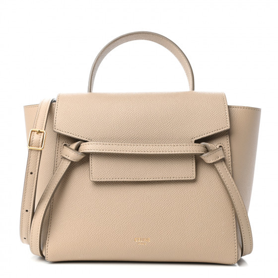 CELINE Grained Calfskin Nano Belt Bag Light Taupe | Fashionphile