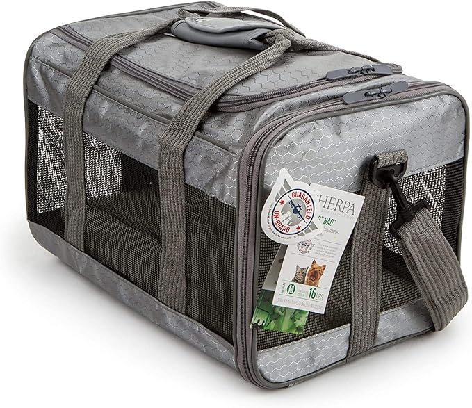Sherpa To Go Travel Pet Carrier, Airline Approved & Guaranteed On Board - Gray, Medium | Amazon (US)