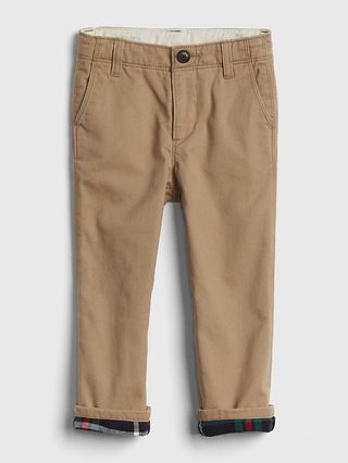 Flannel-Lined Khakis | Gap US