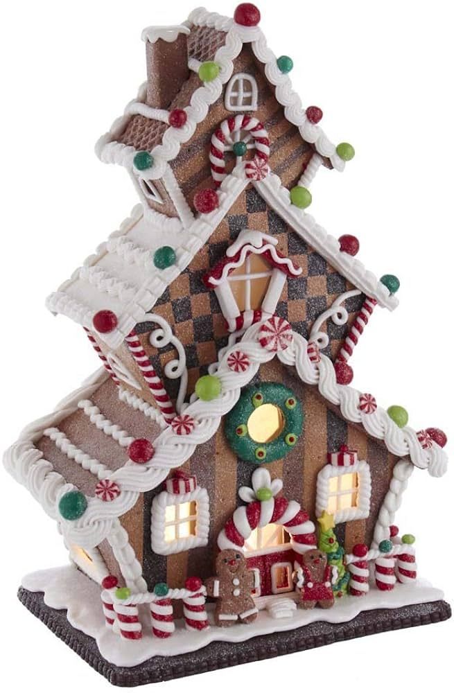 Kurt S. Adler 13-Inch Gingerbread Cookie 3-Layered LED House (GBJ0016) | Amazon (US)