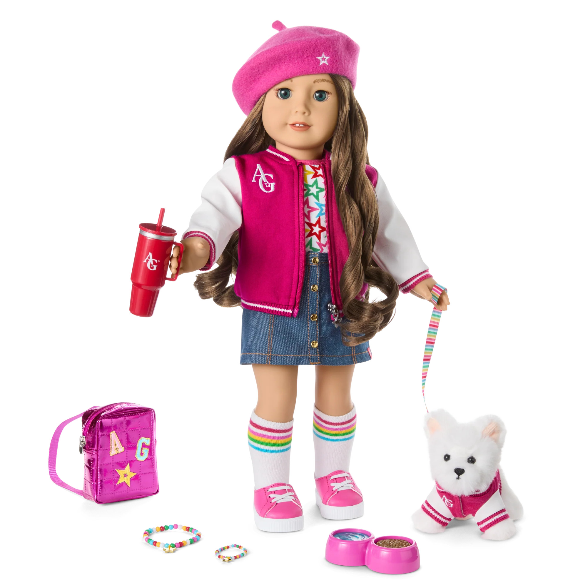 Truly Me™ Doll #126, Puppy, Mini Backpack & Accessories Bundle | American Girl