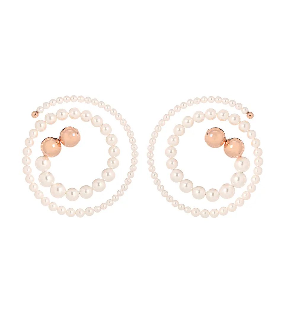 Faux-pearl embellished earrings | Mytheresa (UK)