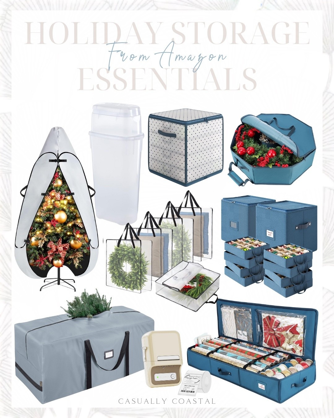 Holiday Storage Essentials From Amazon 

Amazon storage, wrapping paper storage, gift wrap organizer, 7.5 ft Christmas tree storage bag, ornament storage box, wreath storage container, hard shell Christmas wreath storage bag, 9 foot Christmas tree cover, upright sack, waterproof standing Christmas tree bag, Rubbermaid wrap n craft plastic organizer, label maker, ornament storage box with dividers, Christmas light storage bag 

#LTKHoliday #LTKHome #LTKFindsUnder100