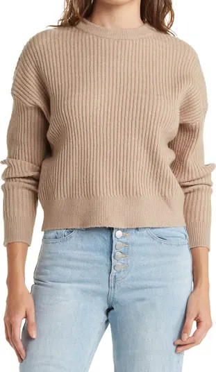 Elodie Crew Neck Rib Knit Sweater | Nordstromrack | Nordstrom Rack
