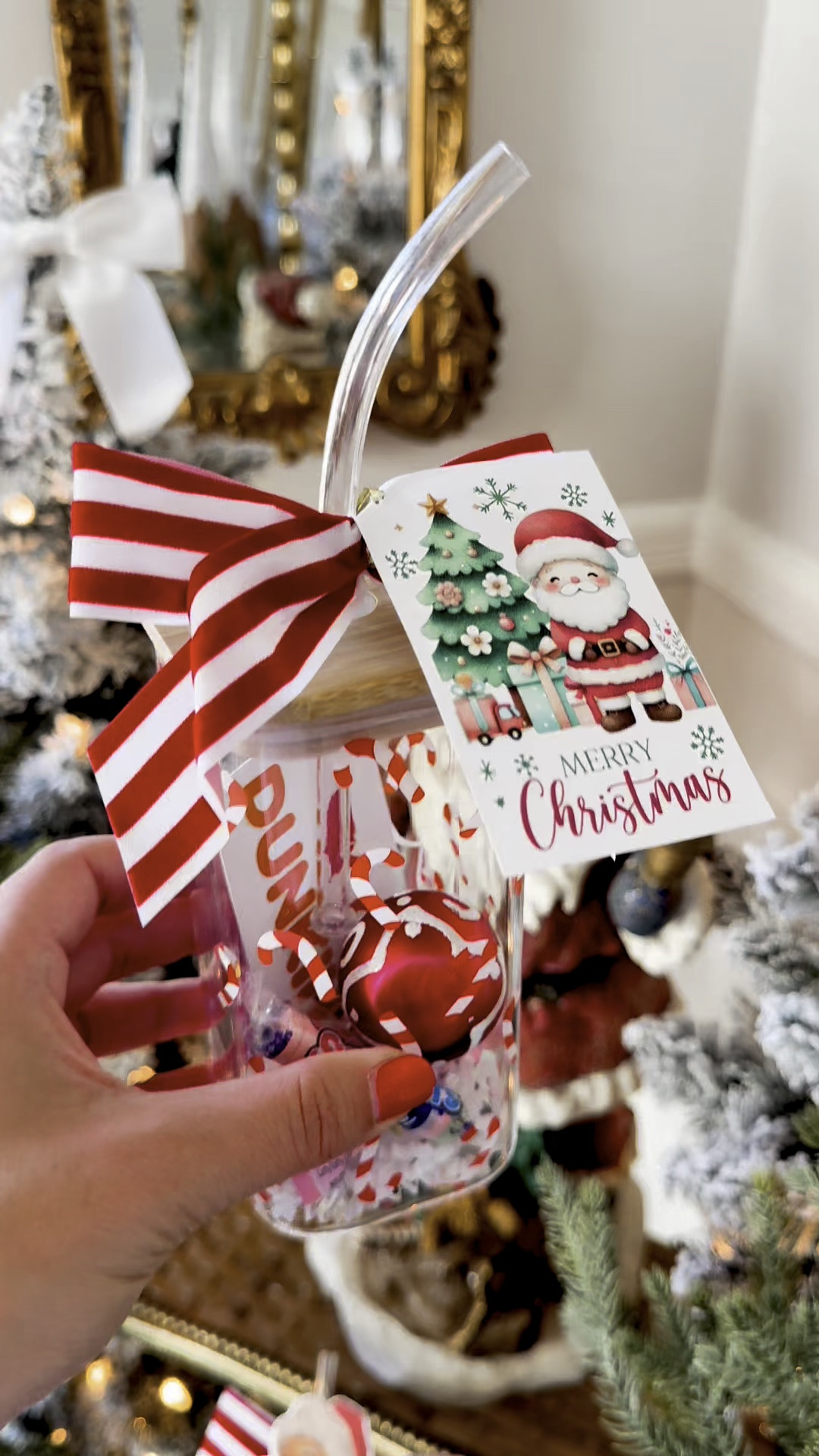 $2.98 Glass cups with lids
Holiday gift for any budget 
Teacher gift, neighbor gift, under $20

(I used cupcake toppers and cut the stick for the Santa tag) linked below! 


#LTKGiftGuide #LTKHoliday #LTKSeasonal