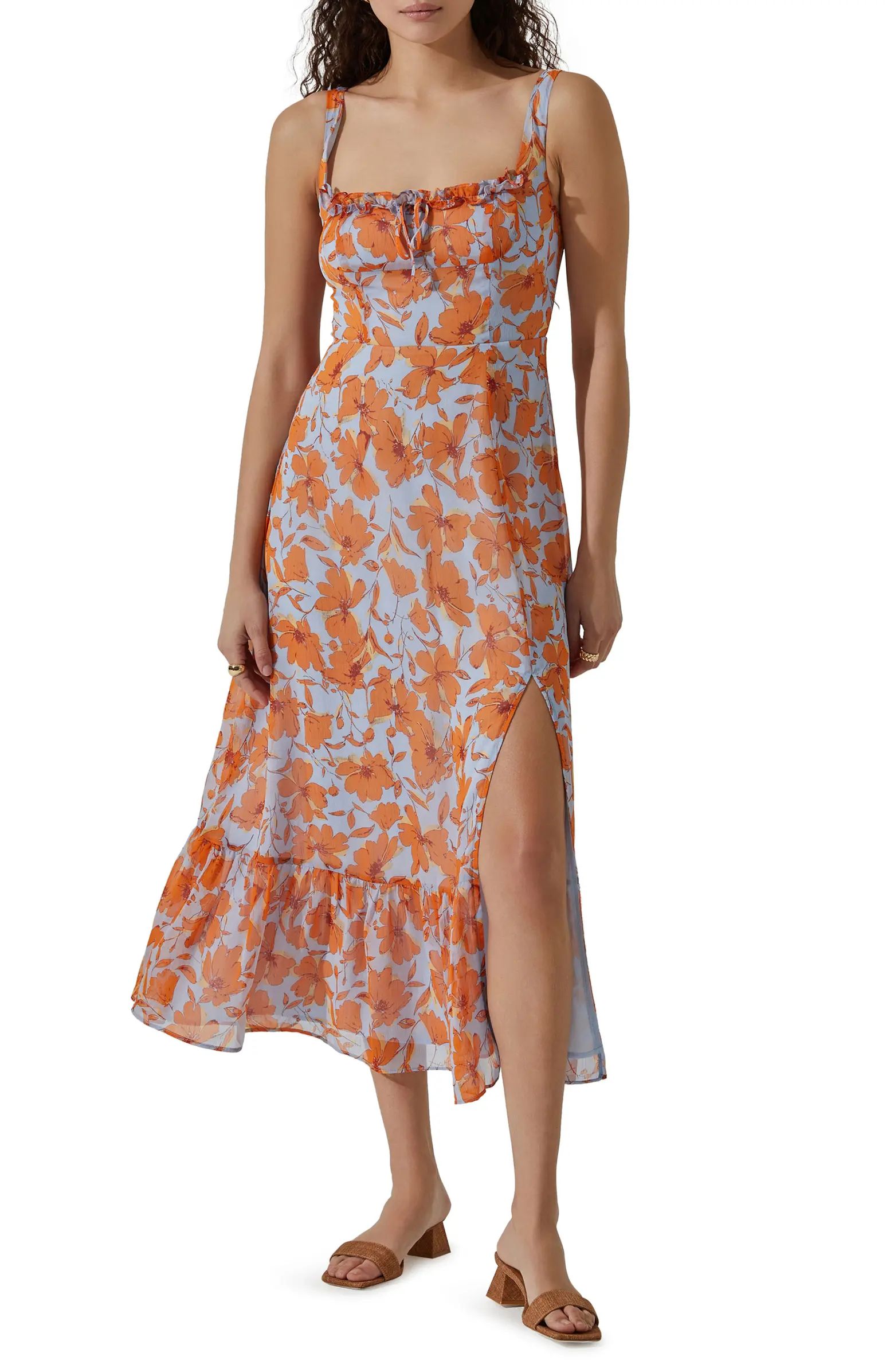 ASTR the Label Floral Midi Dress | Nordstrom | Nordstrom