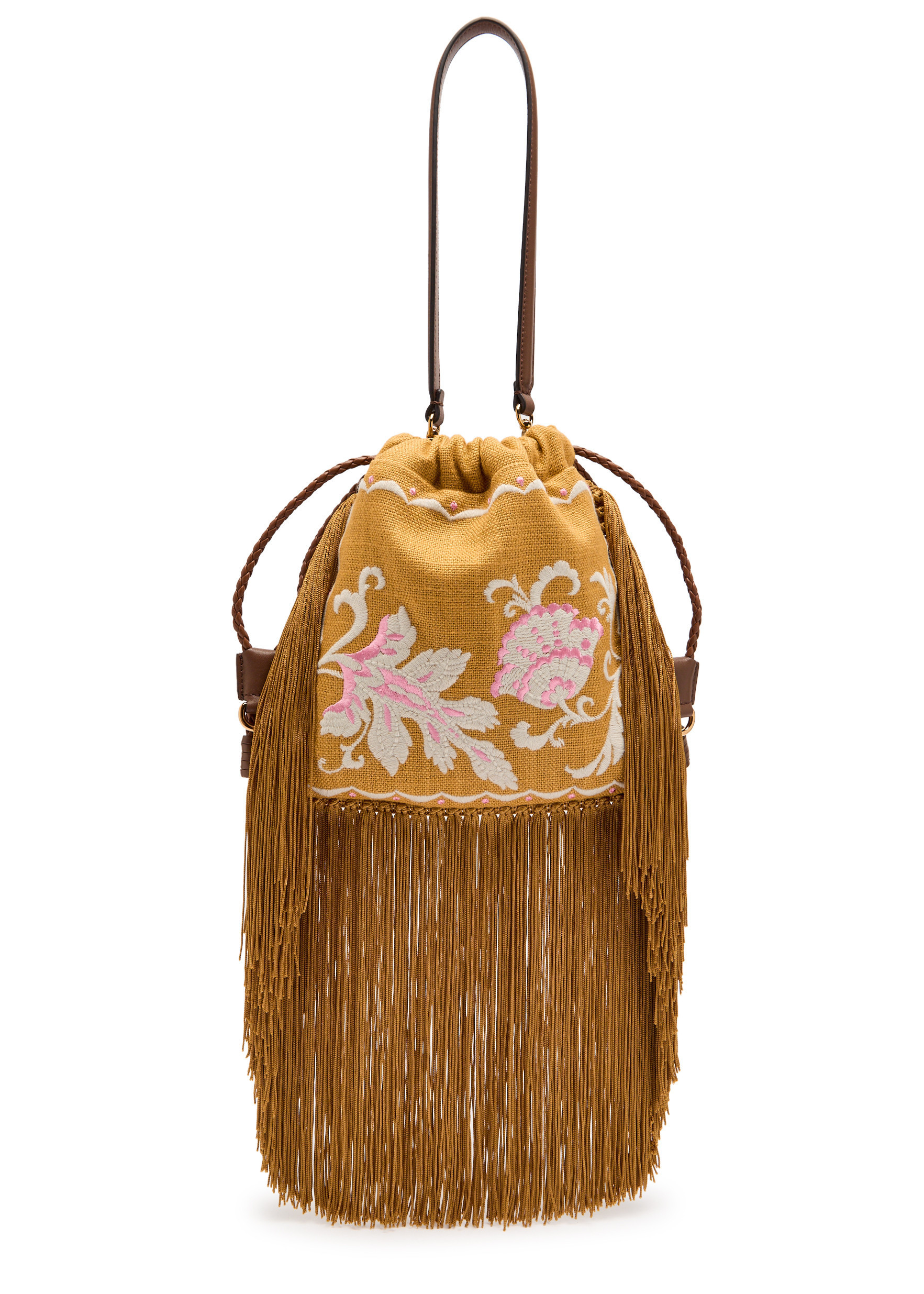 Kalispera small embroidered linen shoulder bag | Harvey Nichols