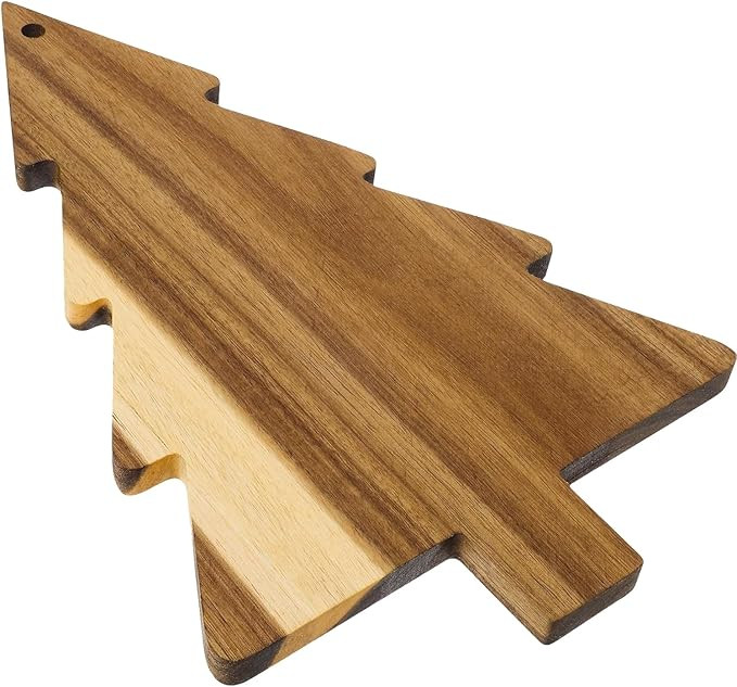 Wooden Christmas Tree Charcuterie Board Xmas Cutting Board Fruit Tray Holiday Cheese Board Xmas T... | Amazon (US)