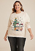 Plus Size Peanuts Holiday Relaxed Fit Sweatshirt | Maurices