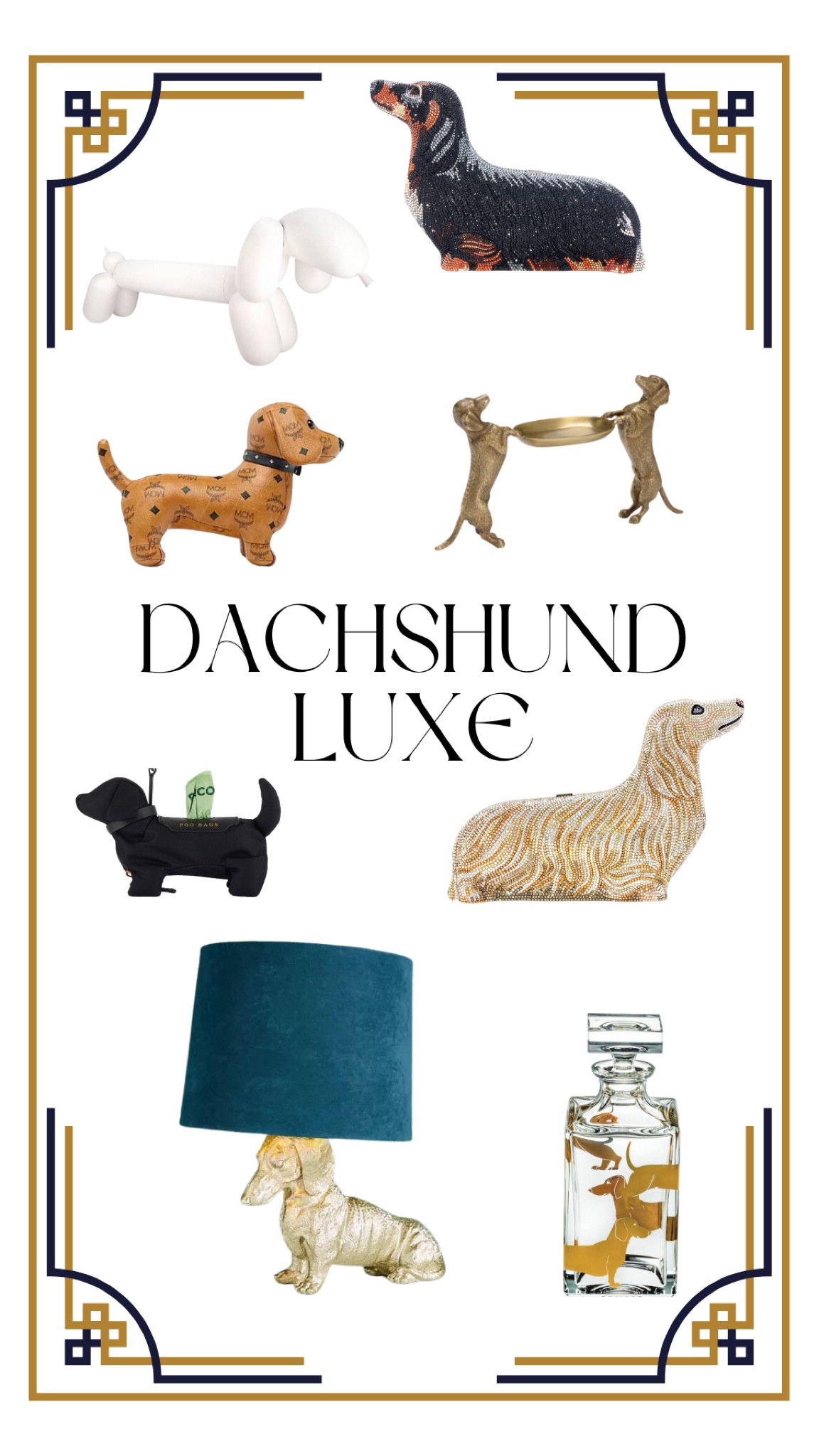 Luxurious designer dachshund finds! #dachshund #dog #luxury #luxurydog #designerdog #designer #pets #dogs #sausagedog #wienerdog #doxie

#LTKGiftGuide #LTKHoliday #LTKSeasonal