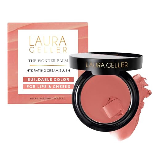 LAURA GELLER NEW YORK The Wonder Balm Cream Blush - Hydrating Weightless Subtle Hint of Color + Glow for Mature Skin - Vegan Squalane - Apply to Cheeks & Lips (02 Pinch-Me Pink) | Amazon (US)
