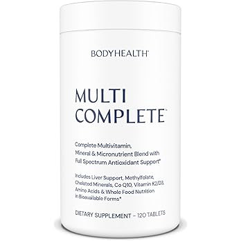 BodyHealth Multi Complete (120 Ct) Daily Multivitamin for Men and Women with Whole Foods, Mineral... | Amazon (US)