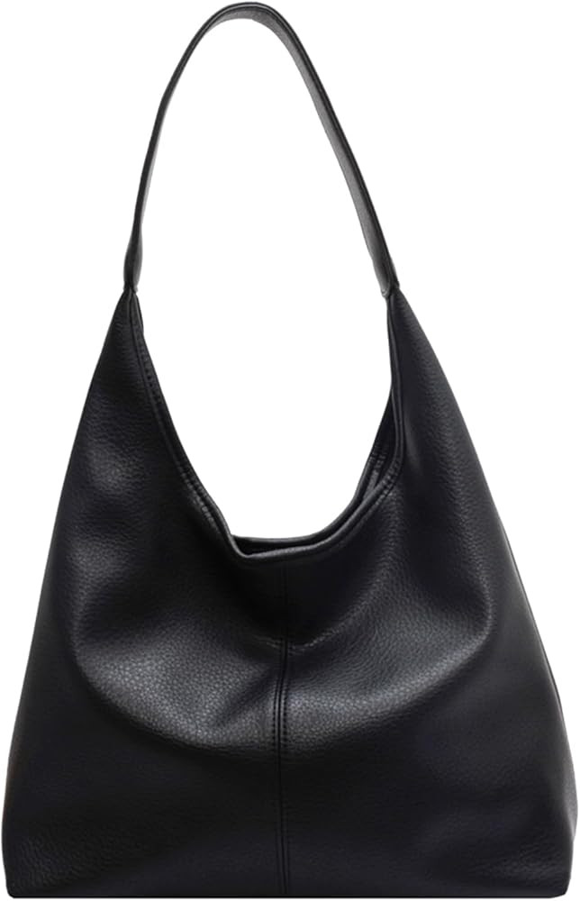 Suede purses for Women 2024 Slouchy Shoulder Bags Soft Leather hobo bag Brown Tote Handbag for Wo... | Amazon (US)