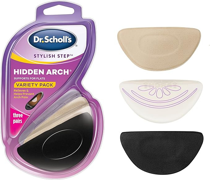 Dr. Scholl’s Stylish Step Hidden Arch Support for Flats, 3 Pairs | Amazon (US)