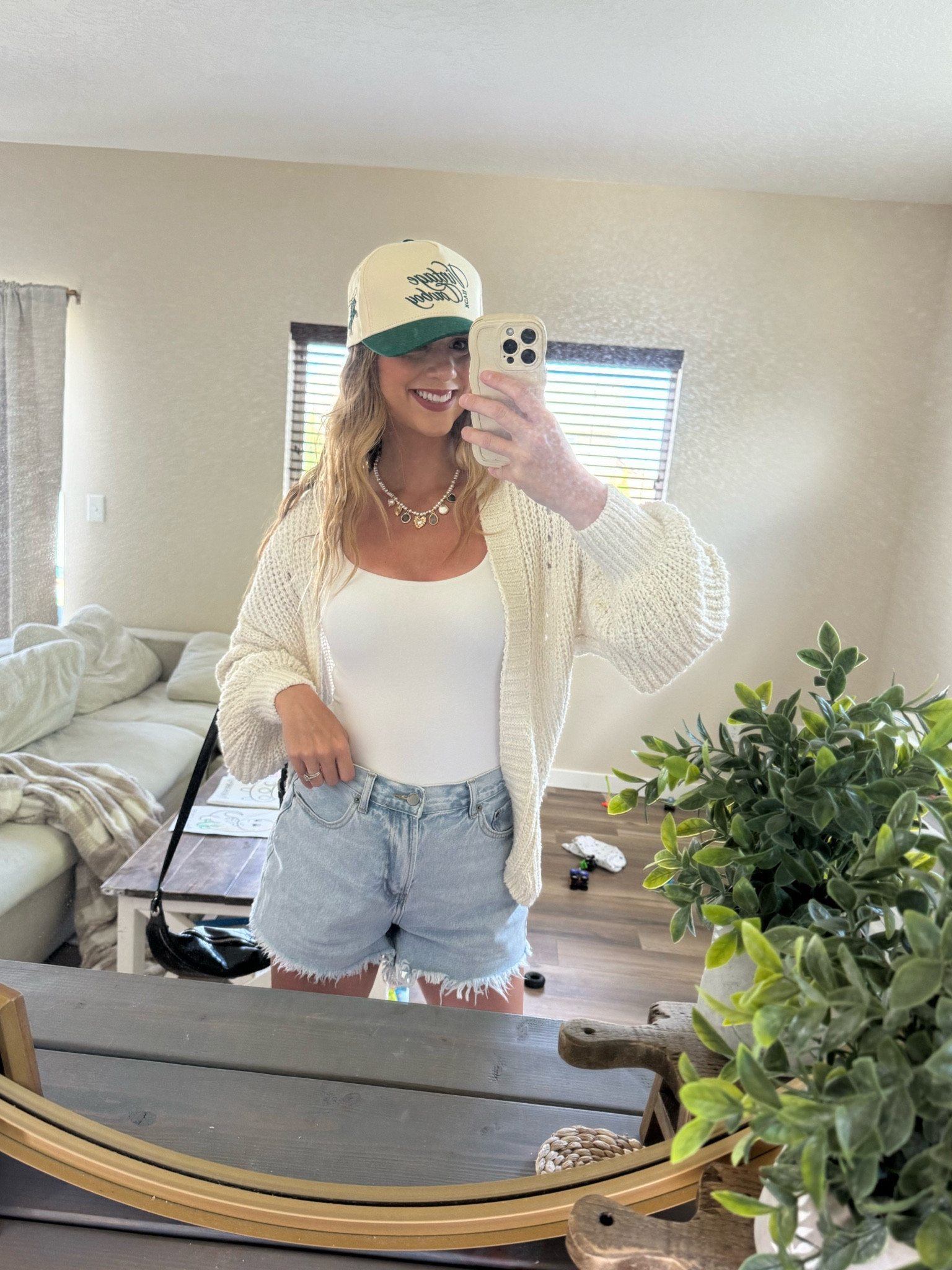 Shorts are from Lane 201 and the necklace is from Lulus but sold out. 

Summer outfit, white bodysuit, trucker hat, cute outfit 

#LTKFindsUnder100
