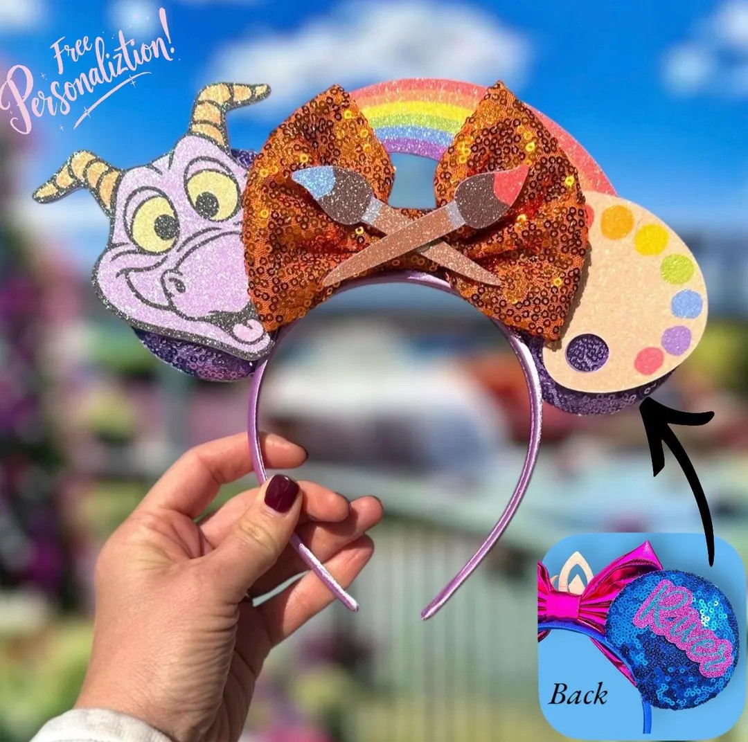 Figment Ears Headband: Sequin Bow, Festival of the Arts Inspired - Etsy | Etsy (US)