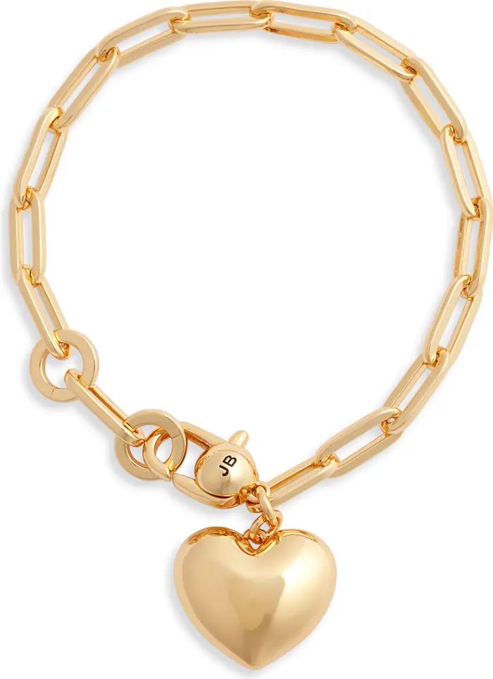Jenny Bird Puffy Heart Charm Paper Clip Chain Bracelet | Nordstrom | Nordstrom